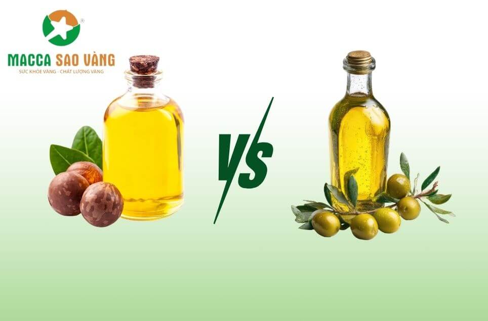 So sánh dầu macca và dầu olive